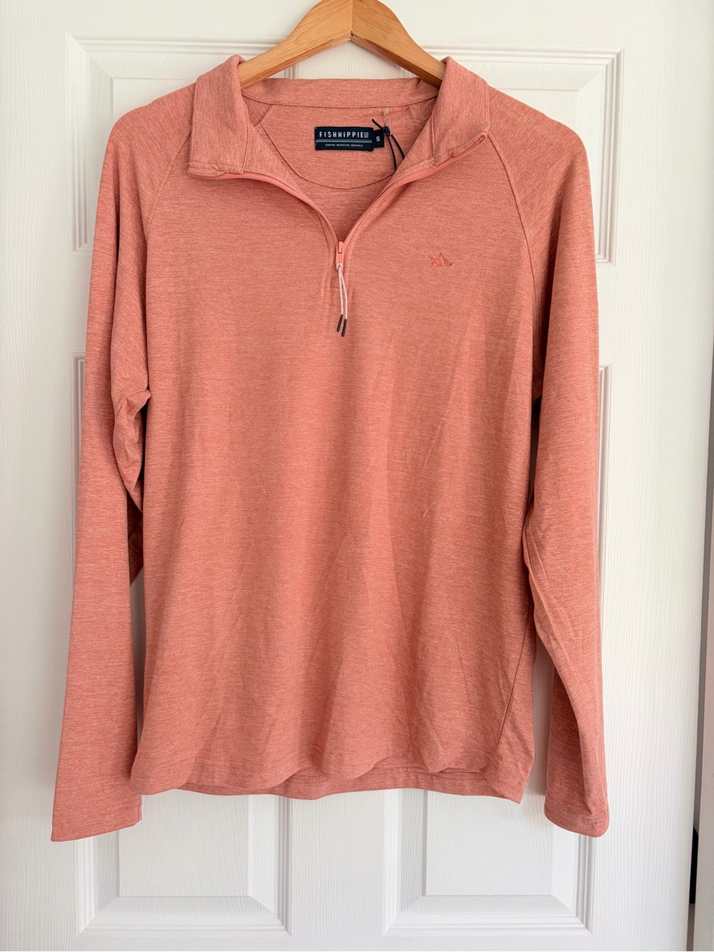 Fish Hippie Men's Coral Quarter-Zip Pullover Sweater